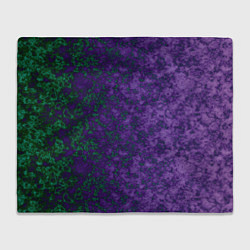 Плед флисовый Marble texture purple green color, цвет: 3D-велсофт