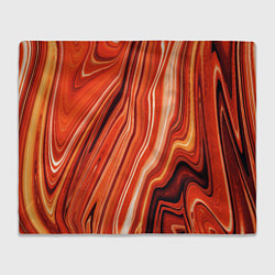 Плед флисовый Лавовая абстракция - Красный, цвет: 3D-велсофт