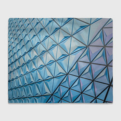 Плед флисовый Абстрактная киберпанк броня - Голубой, цвет: 3D-велсофт