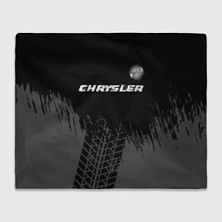 Плед Chrysler Speed на темном фоне со следами шин