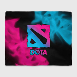 Плед флисовый Dota Neon Gradient, цвет: 3D-велсофт