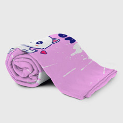 Плед флисовый Люба кошечка с сердечком, цвет: 3D-велсофт — фото 2