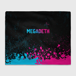 Плед флисовый Megadeth - neon gradient, цвет: 3D-велсофт