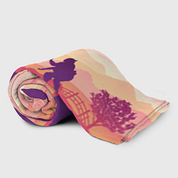 Плед флисовый Сумо поединок на рассвете, цвет: 3D-велсофт — фото 2