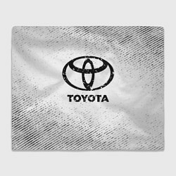 Плед флисовый Toyota с потертостями на светлом фоне, цвет: 3D-велсофт