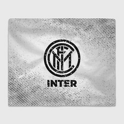 Плед Inter с потертостями на светлом фоне
