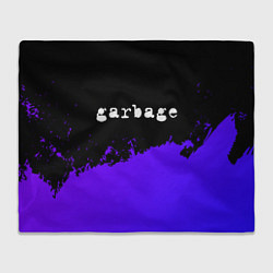 Плед флисовый Garbage purple grunge, цвет: 3D-велсофт