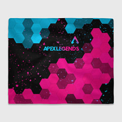 Плед флисовый Apex Legends - neon gradient: символ сверху, цвет: 3D-велсофт