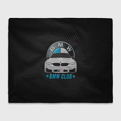 Плед флисовый BMW club carbon, цвет: 3D-велсофт