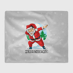 Плед флисовый Dab Santa Merry Christmas, цвет: 3D-велсофт