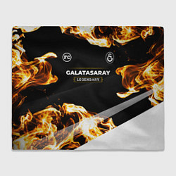 Плед флисовый Galatasaray legendary sport fire, цвет: 3D-велсофт
