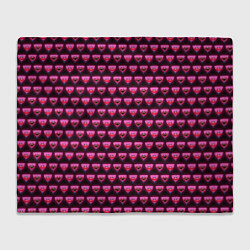 Плед флисовый Poppy Playtime - Kissy Missy Pattern - Huggy Wuggy, цвет: 3D-велсофт