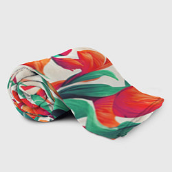 Плед флисовый Элегантный цветочный орнамент, цвет: 3D-велсофт — фото 2
