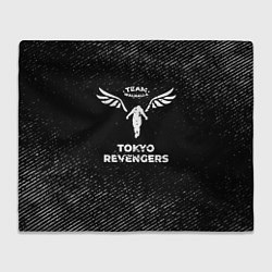 Плед флисовый Tokyo Revengers с потертостями на темном фоне, цвет: 3D-велсофт