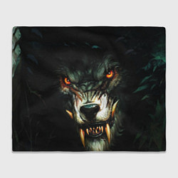 Плед Злой волк с длинными клыками