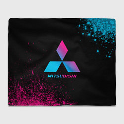 Плед флисовый Mitsubishi - neon gradient, цвет: 3D-велсофт