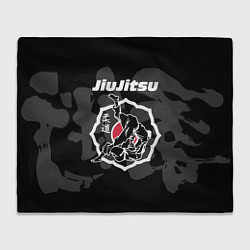 Плед флисовый Jiu-jitsu throw logo, цвет: 3D-велсофт