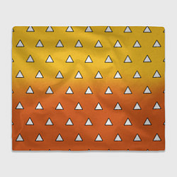 Плед флисовый Оранжевое кимоно с треугольниками - Зеницу клинок, цвет: 3D-велсофт