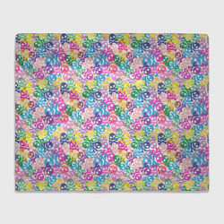 Плед флисовый Череп и сердца, цвет: 3D-велсофт