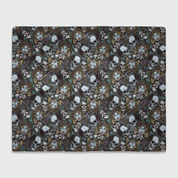 Плед флисовый Череп и женщина, цвет: 3D-велсофт