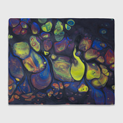 Плед флисовый Неоновые светящиеся камни, цвет: 3D-велсофт