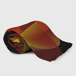 Плед флисовый Абстрактная ассиметричная оранжевая волна, цвет: 3D-велсофт — фото 2