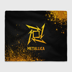 Плед флисовый Metallica - gold gradient, цвет: 3D-велсофт