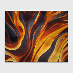 Плед флисовый Плавные огненные узоры, цвет: 3D-велсофт