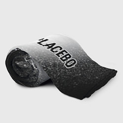 Плед флисовый Placebo glitch на светлом фоне: надпись и символ, цвет: 3D-велсофт — фото 2
