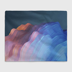 Плед флисовый Волнообразные абстрактные субстанции, цвет: 3D-велсофт