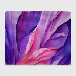 Плед флисовый Необычная акварельная абстракция, цвет: 3D-велсофт