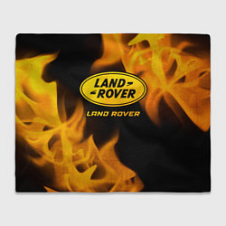 Плед флисовый Land Rover - gold gradient, цвет: 3D-велсофт