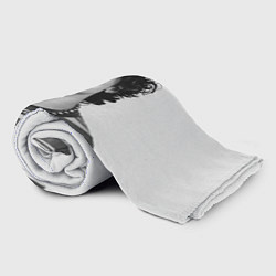 Плед флисовый Timothee Chalamet black white photo, цвет: 3D-велсофт — фото 2