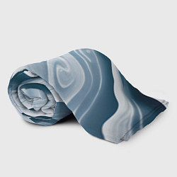 Плед флисовый Сине-белые разводы краски, цвет: 3D-велсофт — фото 2