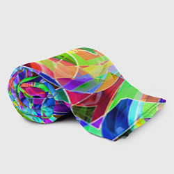 Плед флисовый Цветная геометрическая композиция - лето, цвет: 3D-велсофт — фото 2