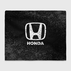 Плед флисовый Honda с потертостями на темном фоне, цвет: 3D-велсофт