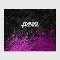 Плед флисовый Asking Alexandria rock legends: символ сверху, цвет: 3D-велсофт