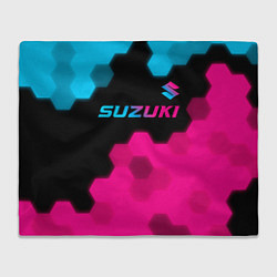 Плед Suzuki - neon gradient: символ сверху