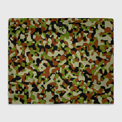 Плед флисовый Камуфляж British, цвет: 3D-велсофт