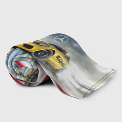 Плед флисовый Mercedes AMG V8 Biturbo на трассе, цвет: 3D-велсофт — фото 2