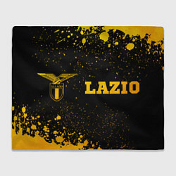 Плед флисовый Lazio - gold gradient: надпись и символ, цвет: 3D-велсофт
