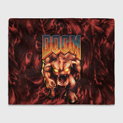 Плед флисовый DOS DOOM - Bull demon, цвет: 3D-велсофт