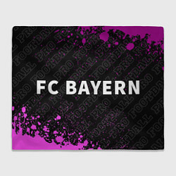 Плед флисовый Bayern pro football: надпись и символ, цвет: 3D-велсофт