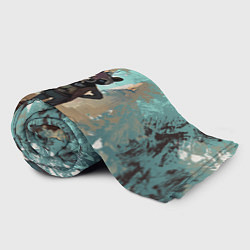 Плед флисовый Енот в стиле стимпанк, цвет: 3D-велсофт — фото 2