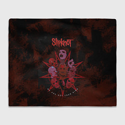 Плед флисовый Slipknot red satan, цвет: 3D-велсофт