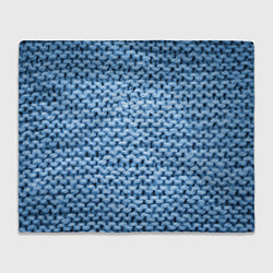Плед флисовый Грубая шерстяная вязка - мода, цвет: 3D-велсофт