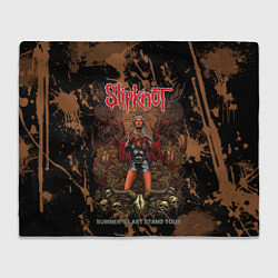 Плед флисовый Slipknot satan girl, цвет: 3D-велсофт