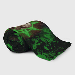 Плед флисовый Slipknot green star, цвет: 3D-велсофт — фото 2