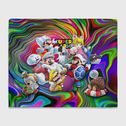 Плед флисовый Super Mario - Gaming aesthetics - Collage, цвет: 3D-велсофт