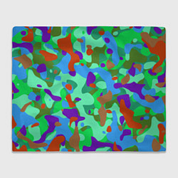 Плед флисовый Абстракция цвета, цвет: 3D-велсофт